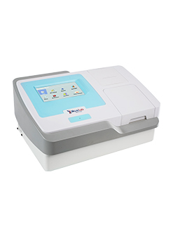 What does a Microplate Elisa absorbance reader device do?